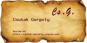 Csutak Gergely névjegykártya