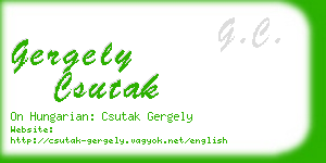 gergely csutak business card